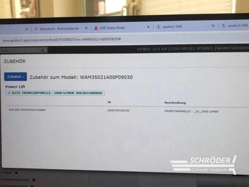 Fendt FRONTZAPFWELLE 1000 U/MIN | 300 S4