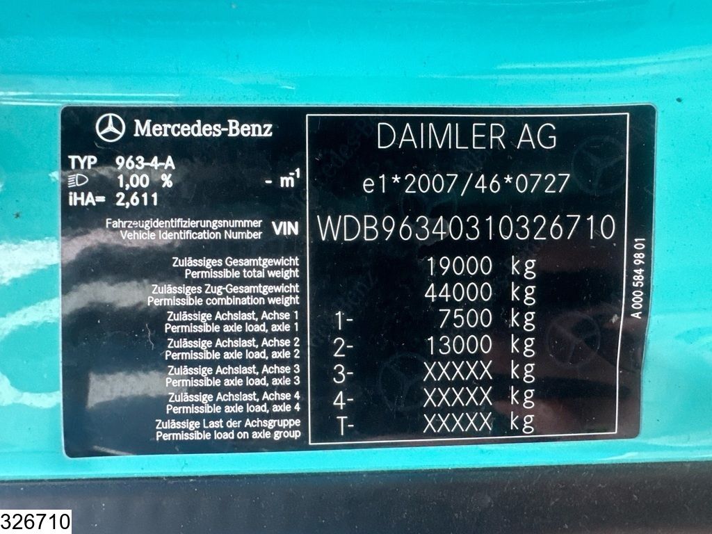 Mercedes Actros 1848 EURO 6, Retarder, PTO, Standairco
