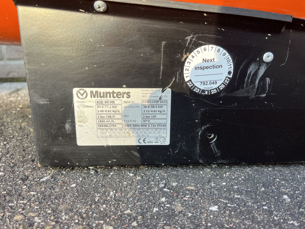 Gas heater hetelucht kanon