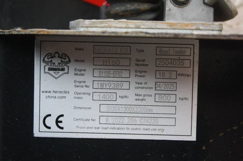 Shovel Heracles H160 Diesel 2025 New