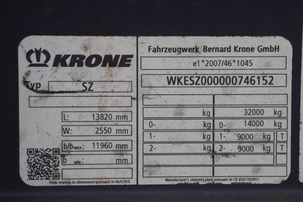 Container chassis Krone SZ 2016