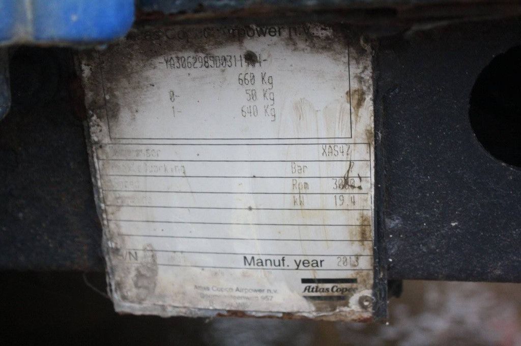 Compressor Atlas Copco XAS 47 Diesel 2013