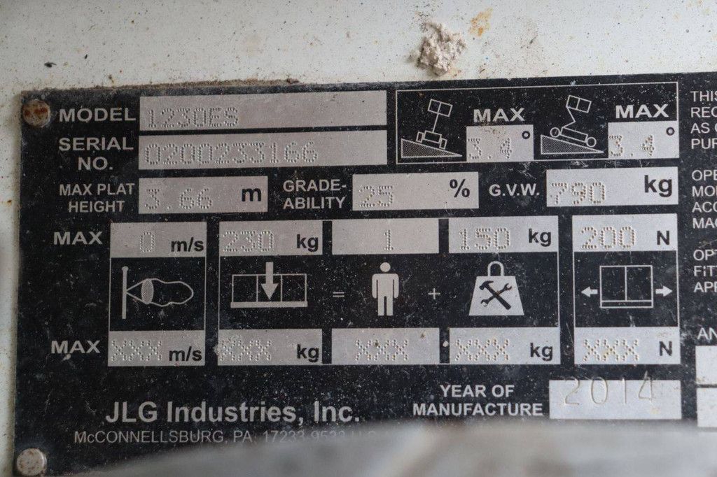 JLG 1230ES Elektrischer Mastlift 5,66 m 2014