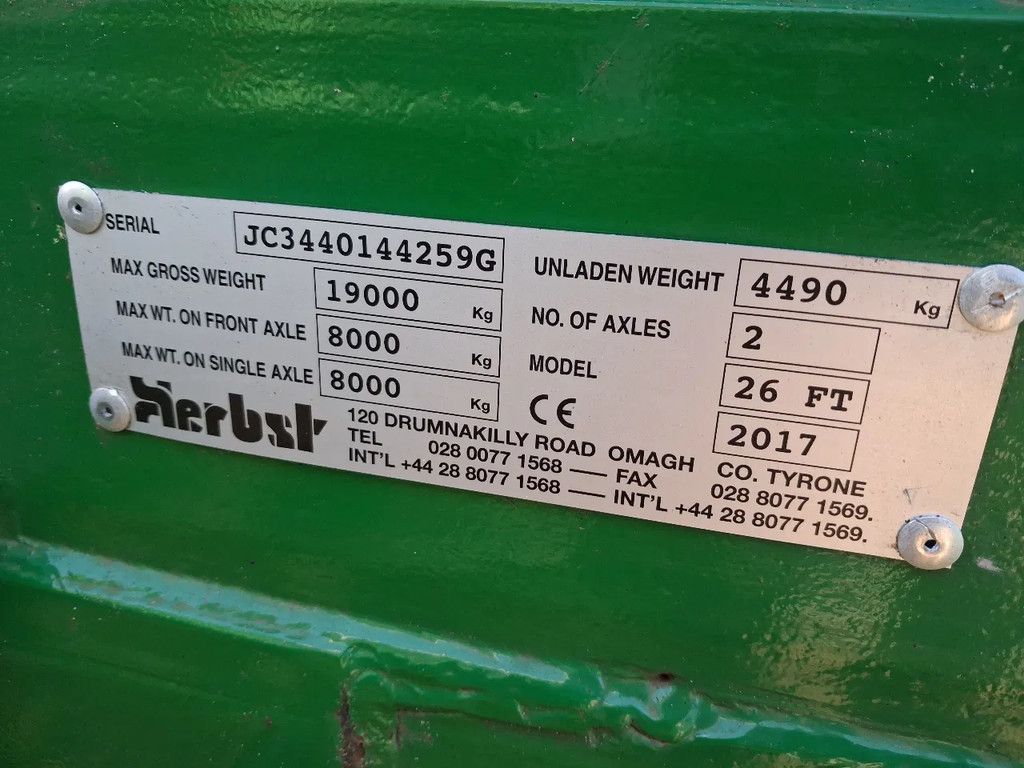 JPM Herbst 26FT oprijwagen dieplader hydro/lucht geremd