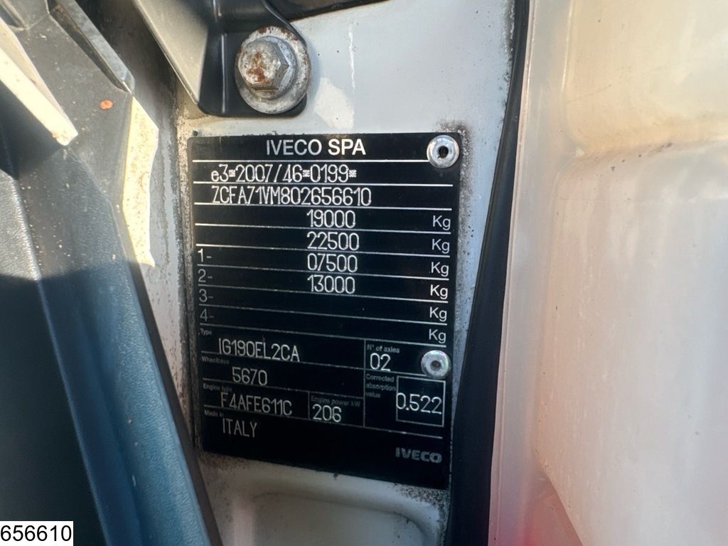 Iveco Eurocargo 190 280L EURO 6, Dhollandia