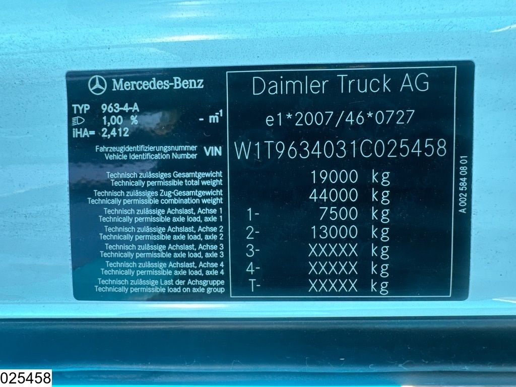 Mercedes Actros 1845 EURO 6d, ACC, Mirrorcam, New tyres
