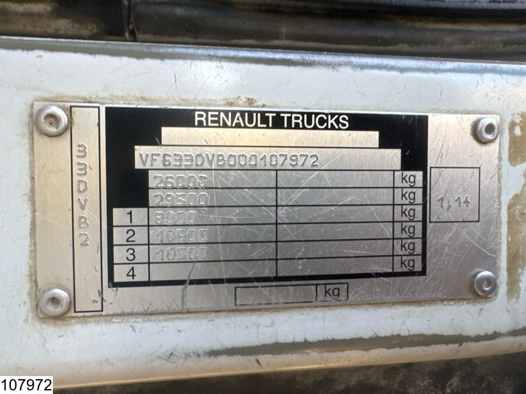 Renault Kerax 370 6x4, Manual transmission, Steel suspension