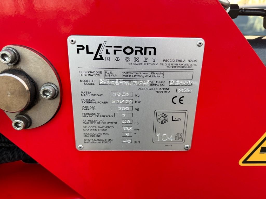 Platform Basket Spider 15.75 pro