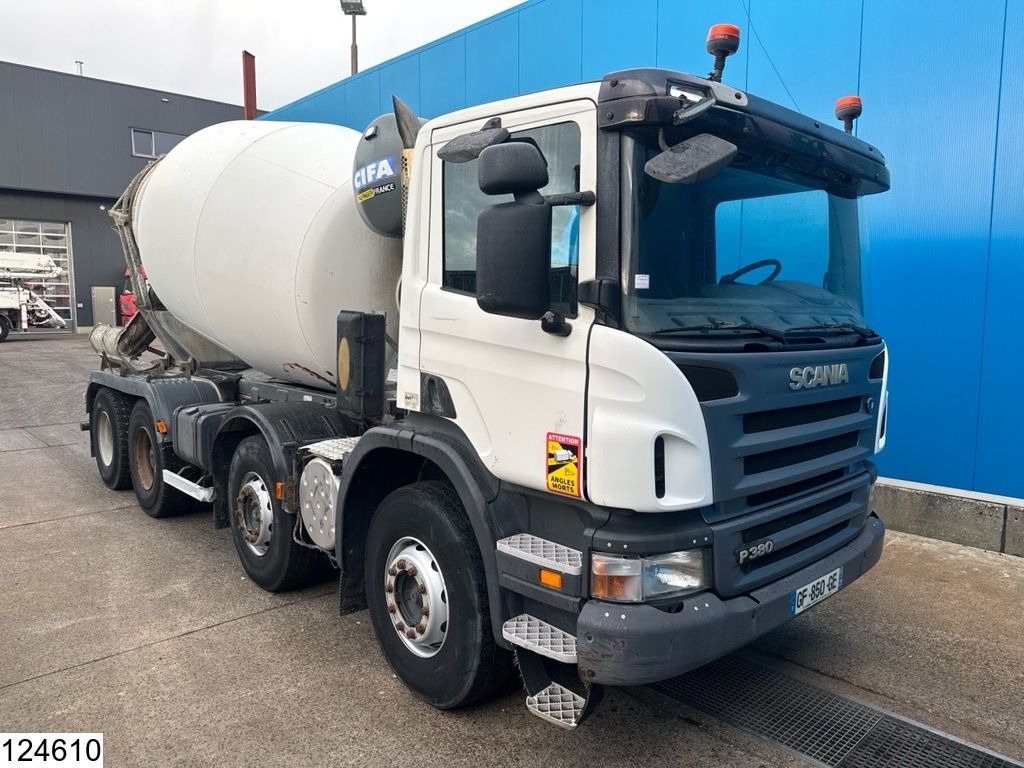 Scania P 380 8x4, EURO 4, CIFA, 9m3, Manual transmission