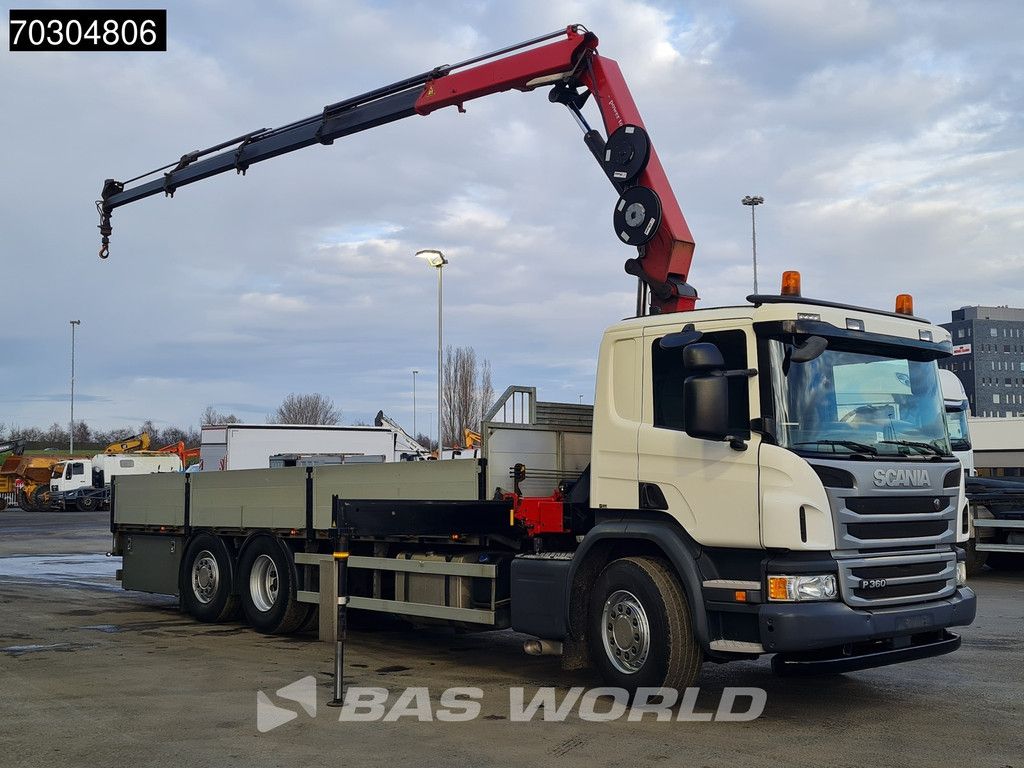 Scania P P360 6X2 HMF 1820-K4 Kran Crane Lift+Steering Axle Air suspension Euro 6