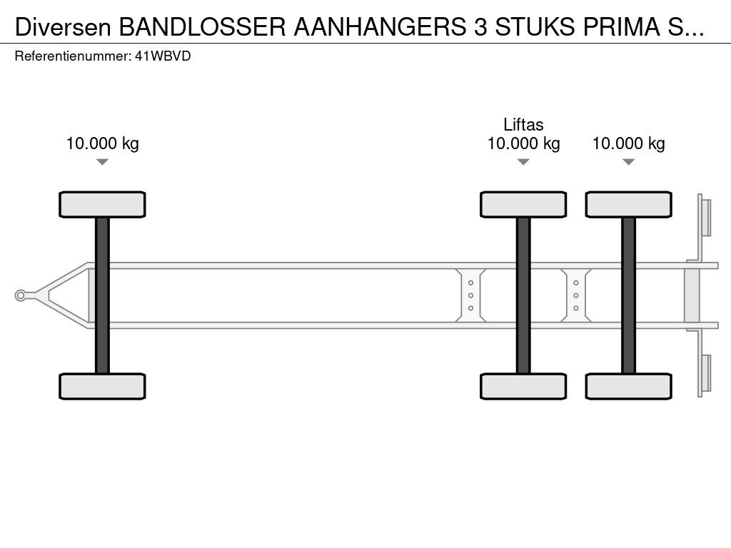 Diversen BANDLOSSER AANHANGERS 3 STUKS PRIMA STAAT !!!
