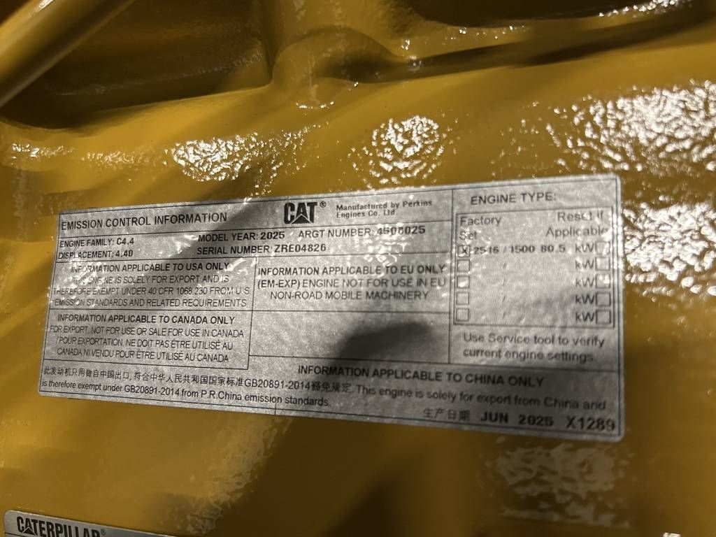 CAT DE88GC - 88 kVA Stand-by Generator Set - DPX-18207