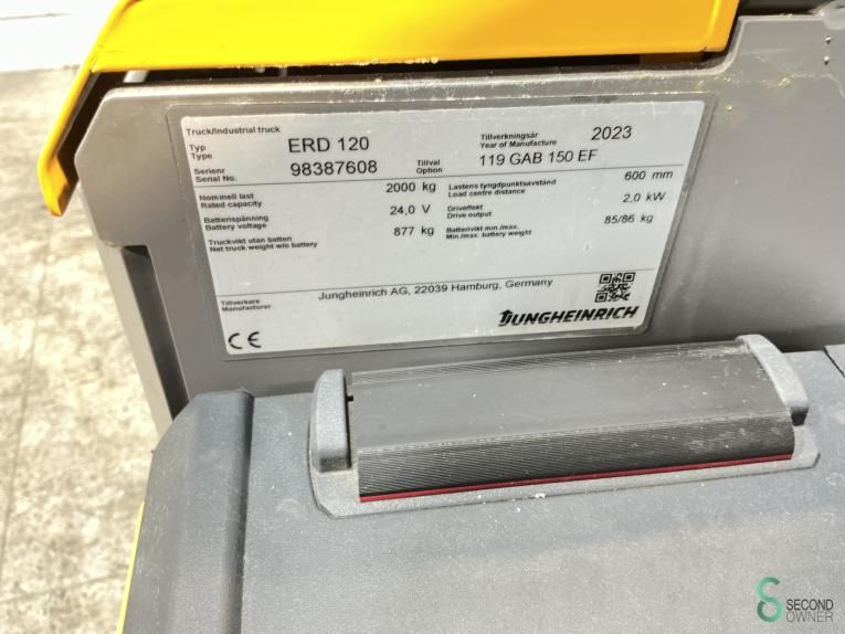 Stapelaars Elektrisch Jungheinrich ERD120 2023 Urenstand 71