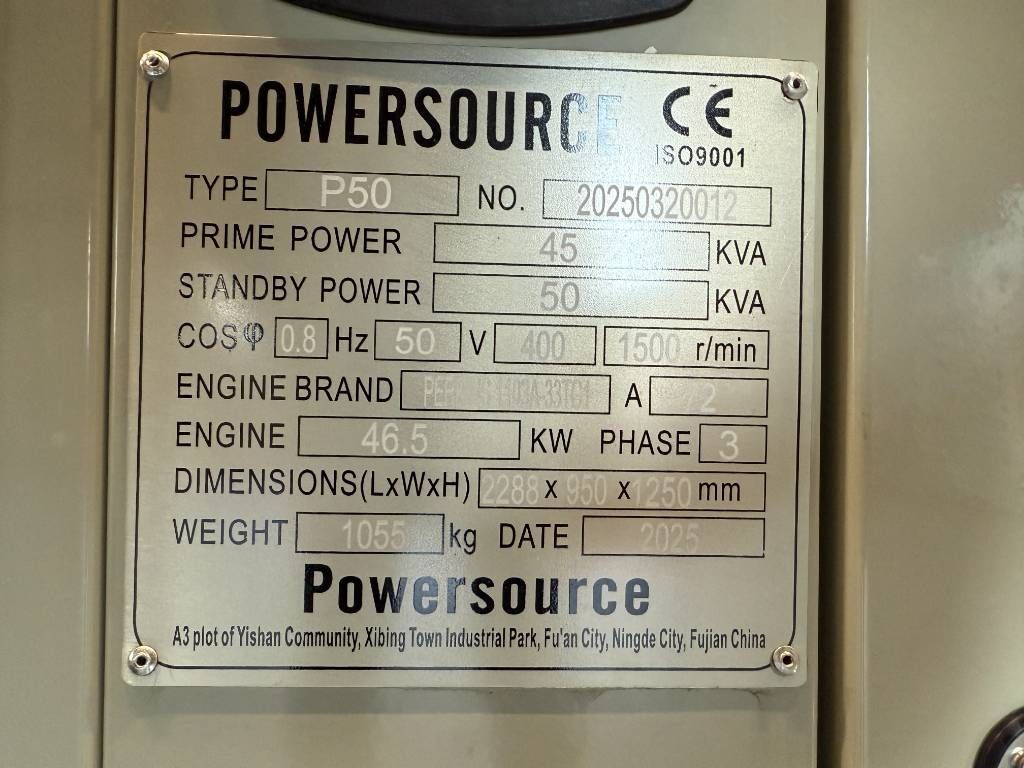 Perkins 1103A-33TG1 - 50 kVA Used Genset - DPX-12654
