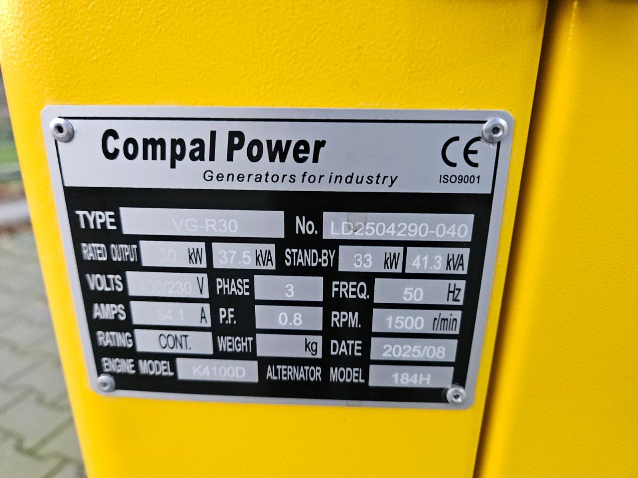 Generator Aggregaat Noodstroom 40 Kva