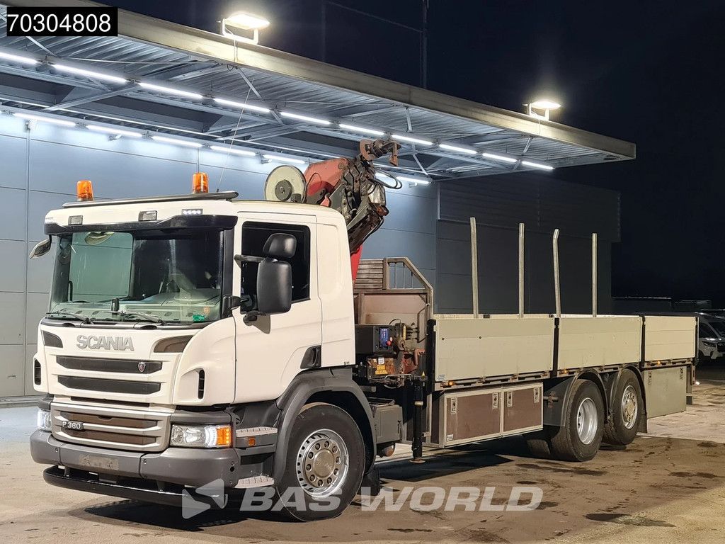 Scania P P360 6X2 HMF 1820-K4 Kran Crane Lift+Steering Axle Air Suspension Euro 6