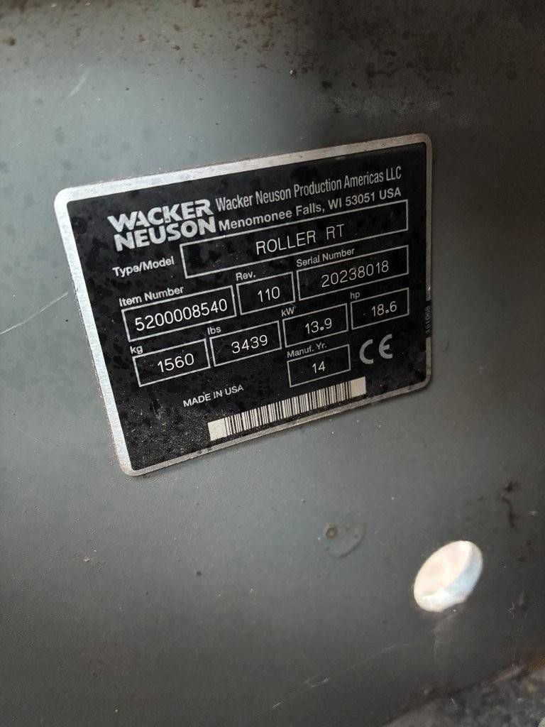 Vibratory roller Wacker Neusen Roller RT Diesel 14kW 2014