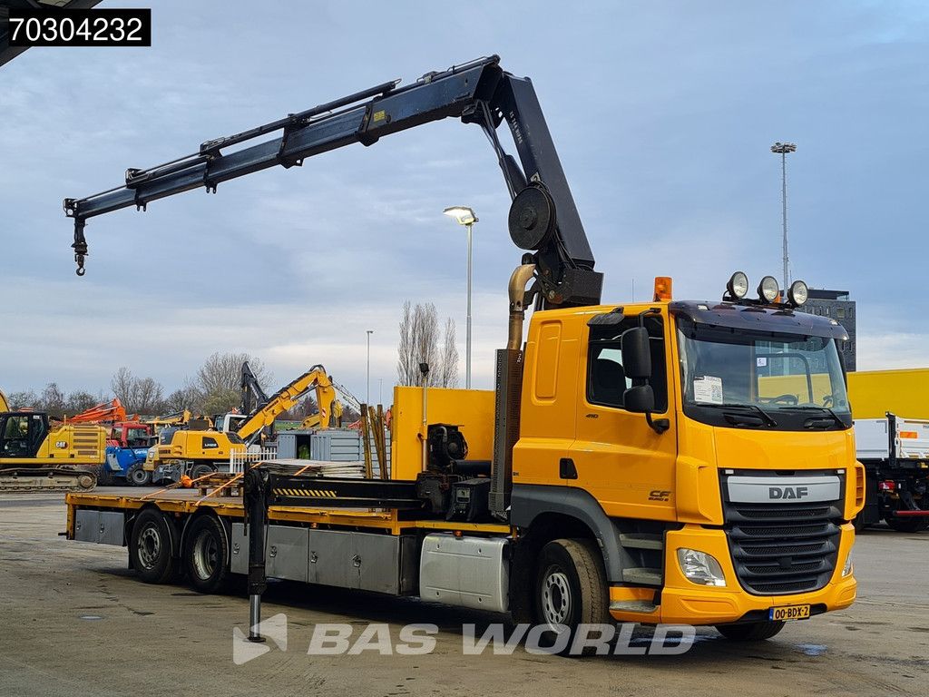 DAF CF CF 410 6X2 HIAB 244EP-4 HIPRO Crane Kran Lift +Steering Axle Automatic Euro 6