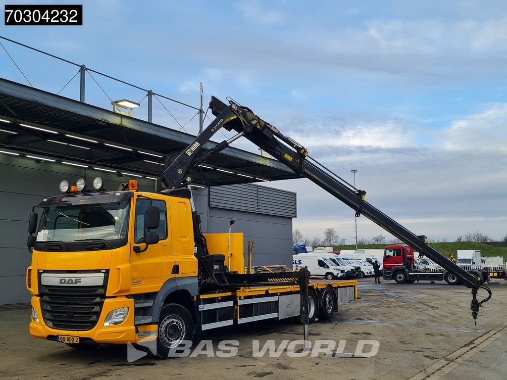 DAF CF CF 410 6X2 HIAB 244EP-4 HIPRO Crane Kran Lift +Steering Axle Automatic Euro 6