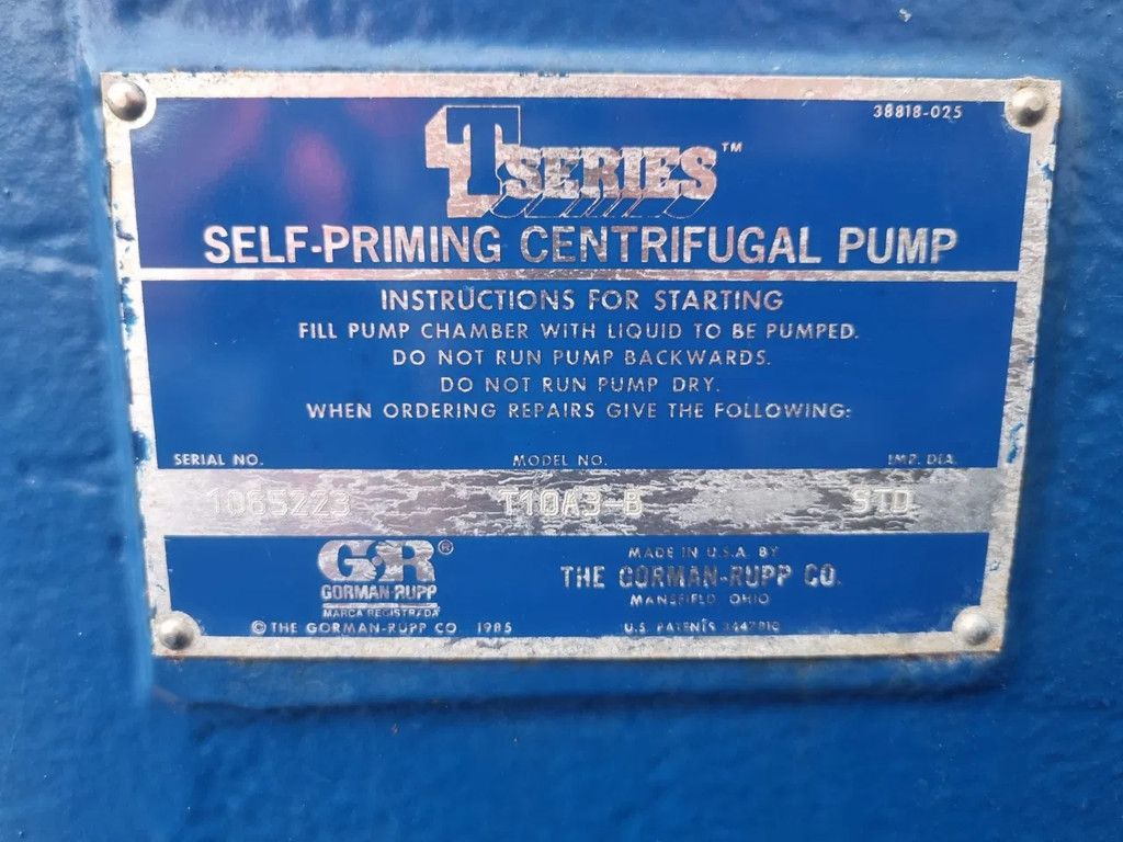 Gorman Rupp T10-3B 400V 1475/1775 RPM 30/35KW