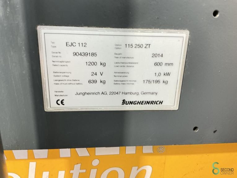 Stapler Elektrisch Jungheinrich EJC 112 2014