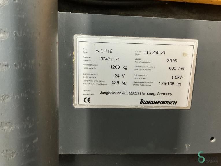 Stapler Elektrisch Jungheinrich EJC 112 2015