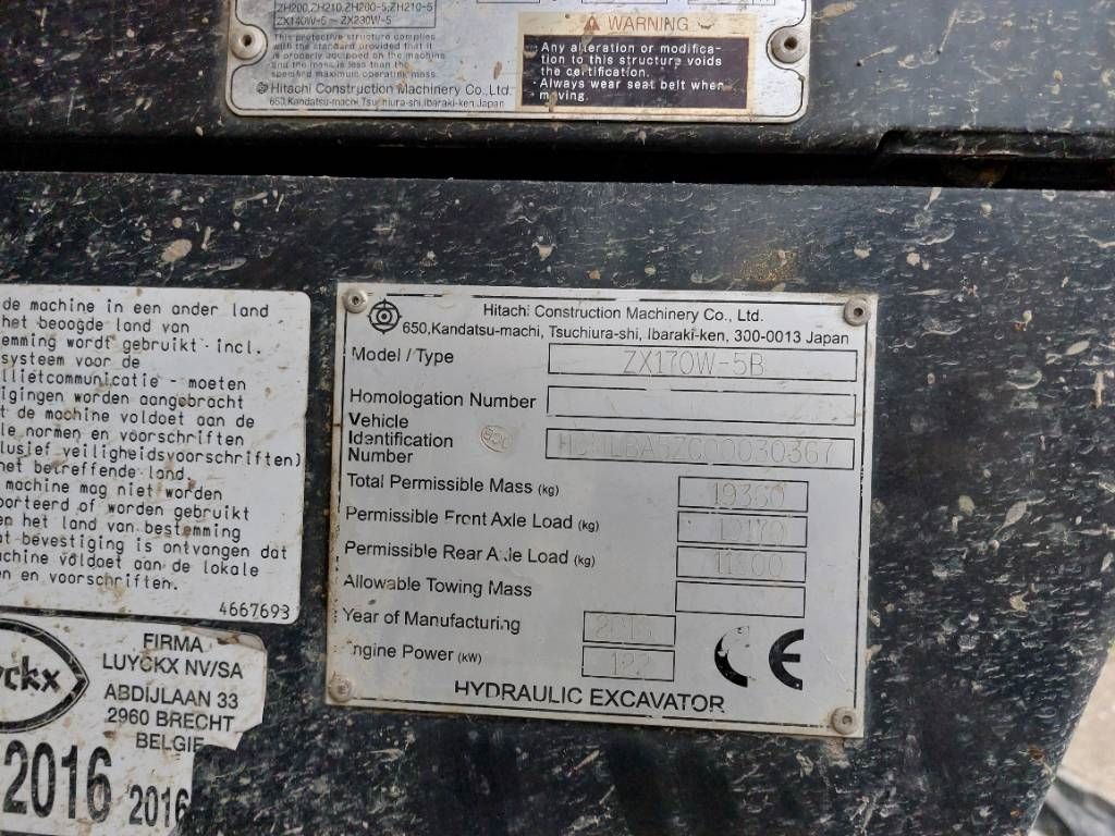 Hitachi ZX170W-5 B