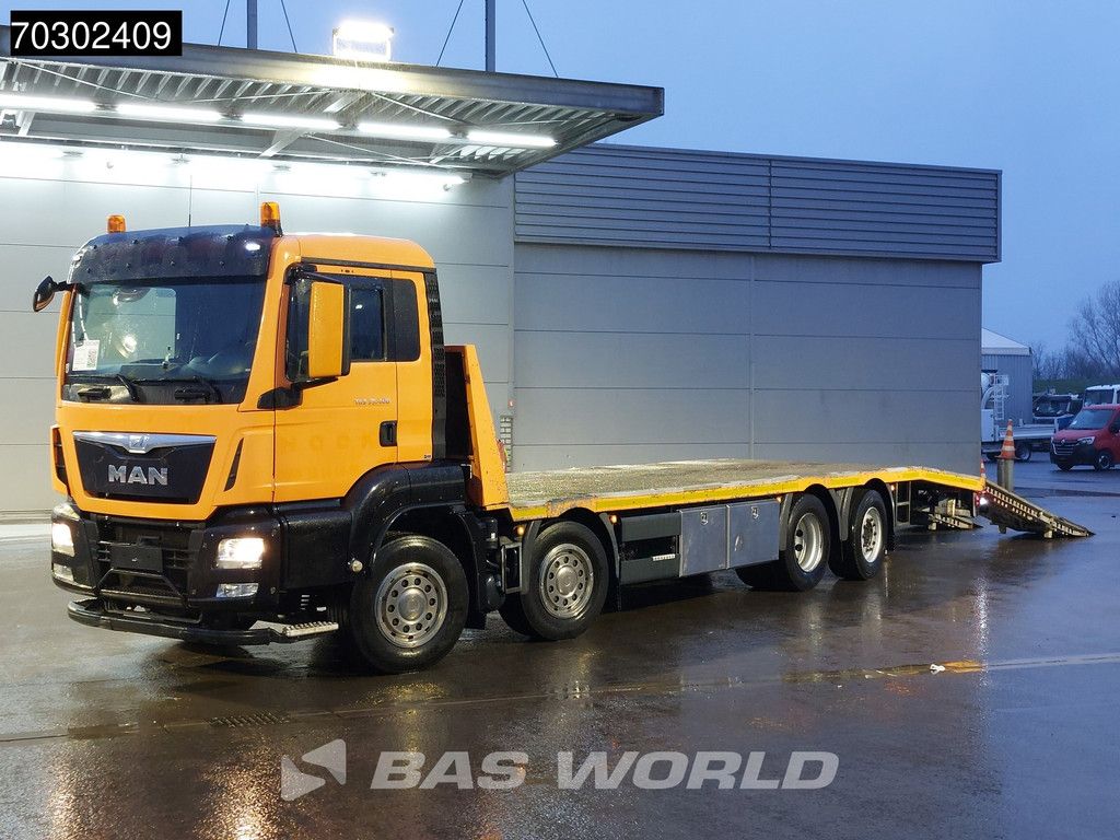 MAN TGS 35.400 8X2 Machine transporter Hydraulic Ramps Winch Lift+Steering Axle Euro 6