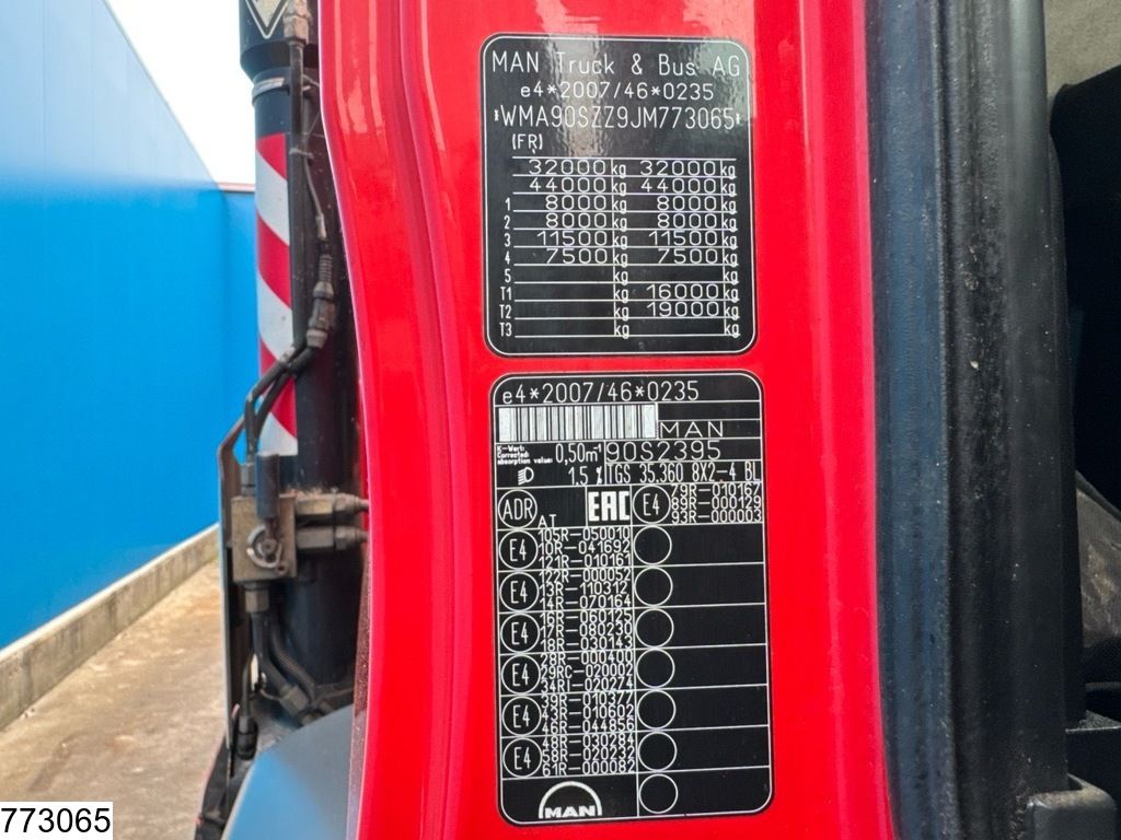 MAN TGS 35 360 8x2, EURO 6, Fassi, Remote