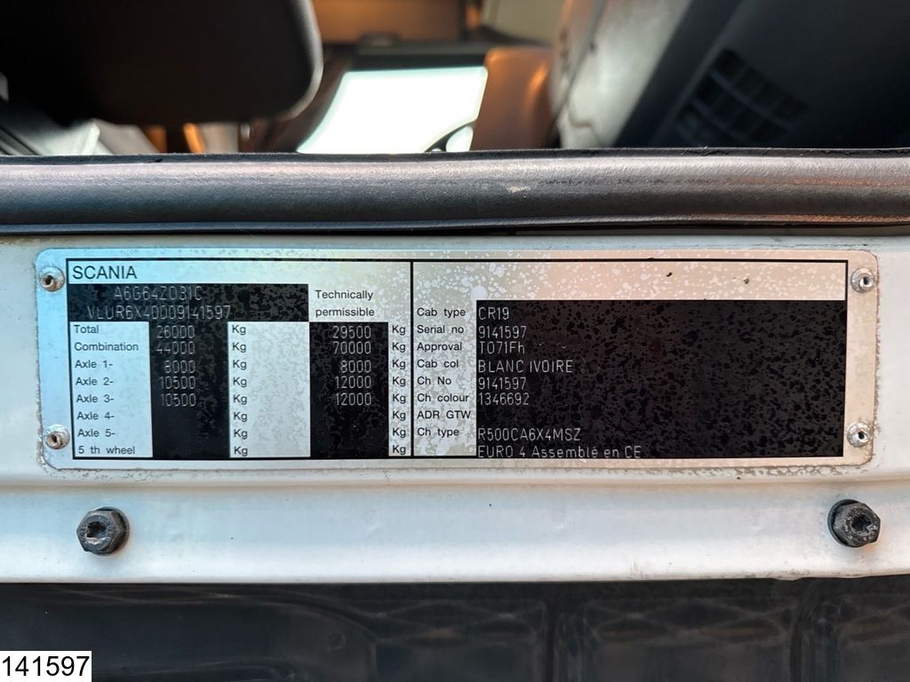 Scania R 500 6x4, V8, Retarder, Hydraulics, Steel suspension