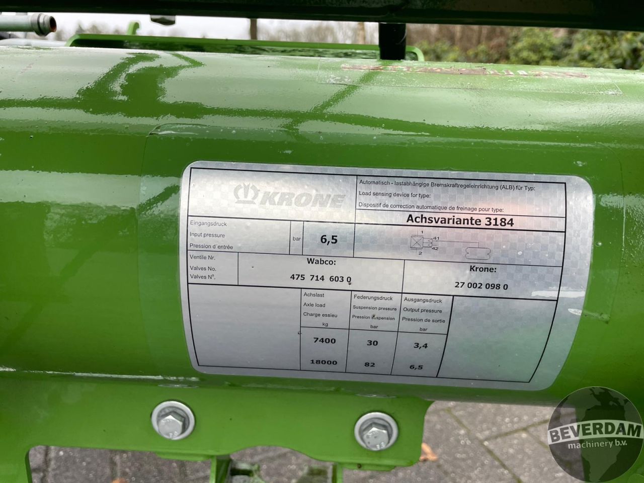 Krone MX 370 GL chassisbodem