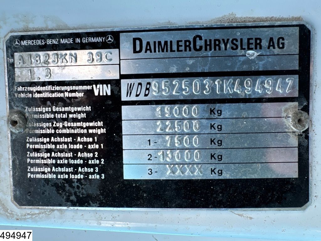 Mercedes Atego 1828 Marrel, Manual transmission, Steel suspension