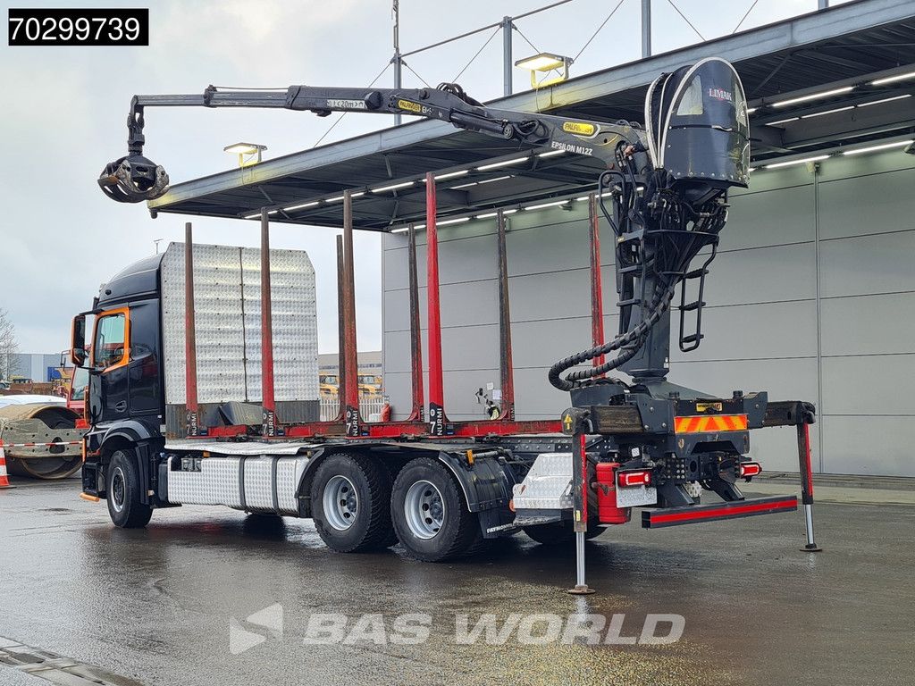 Mercedes Actros 3353 6X4 Palfinger Epsilon M12Z woodcrane Holztransport Retarder Euro 6