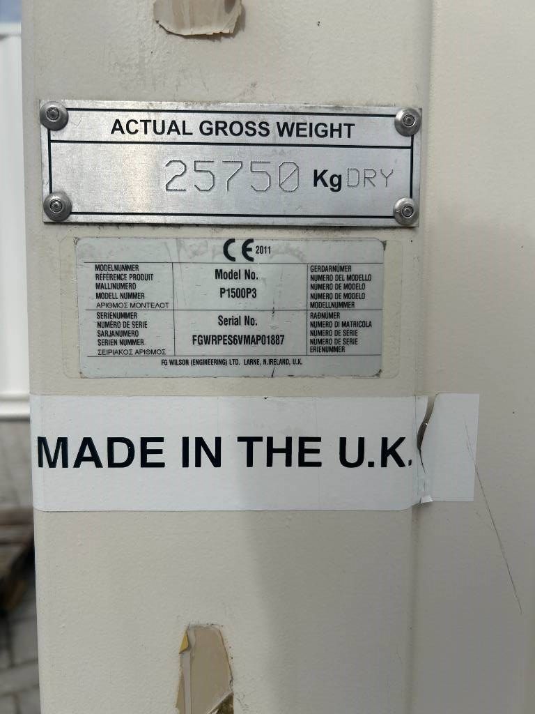 FG Wilson P1500P3 - 1.650 kVA Generator - DPX-12628