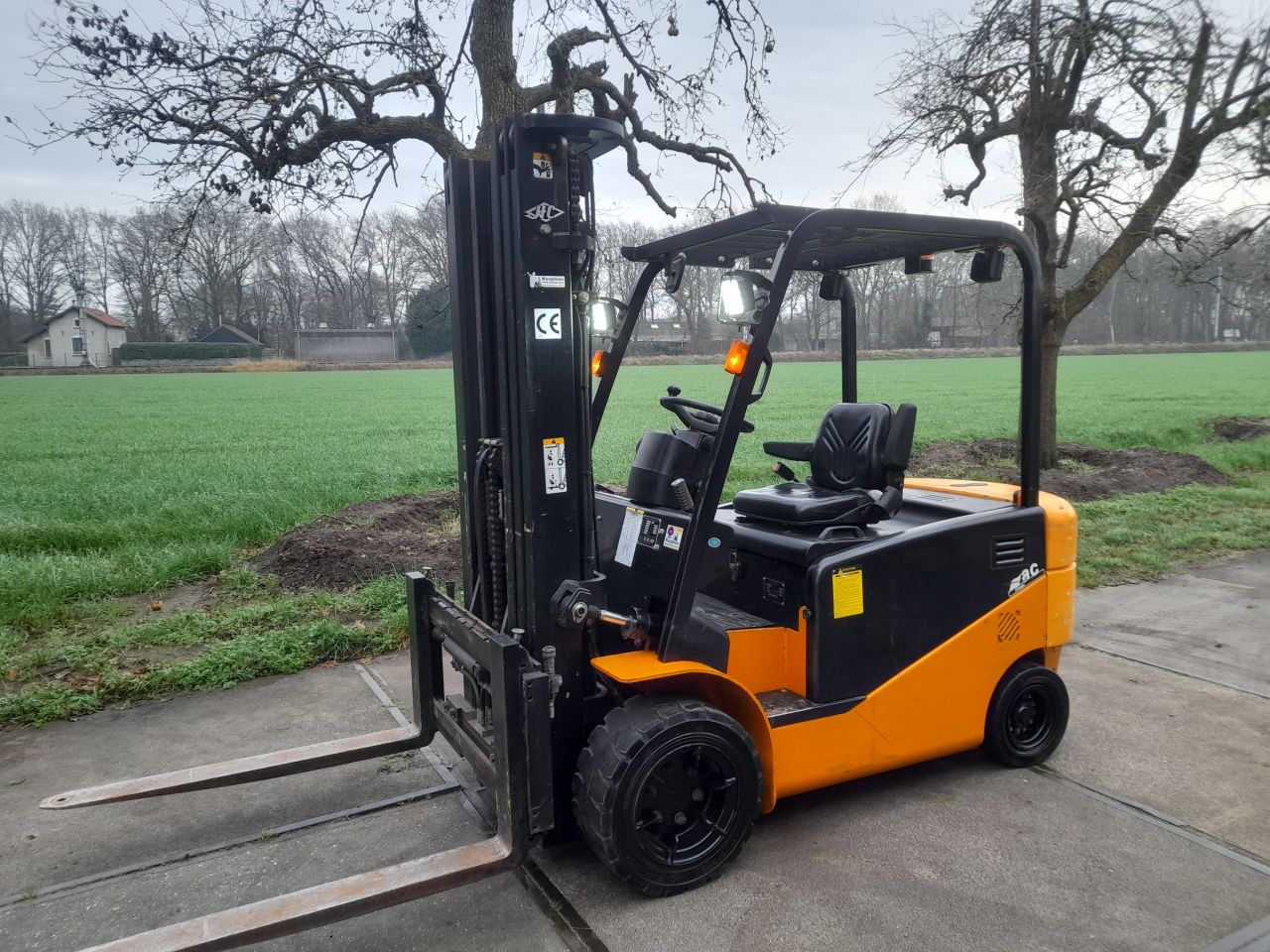 Hangcha elektrische heftruck 3.5 ton triplo freelift side -shift