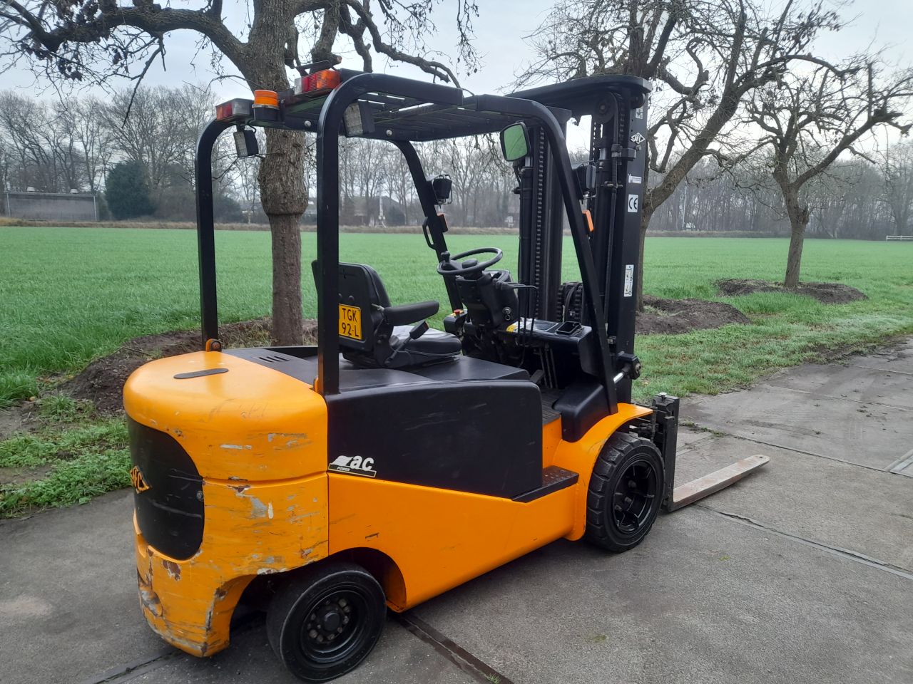 Hangcha elektrische heftruck 3.5 ton triplo freelift side -shift