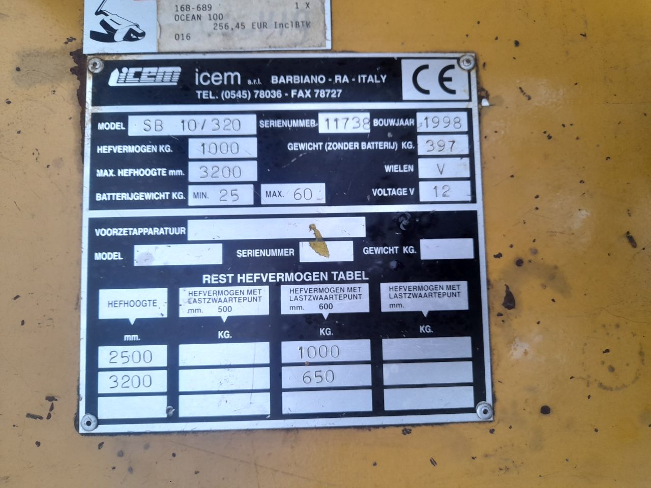 ICEM stapelaar SB10/320