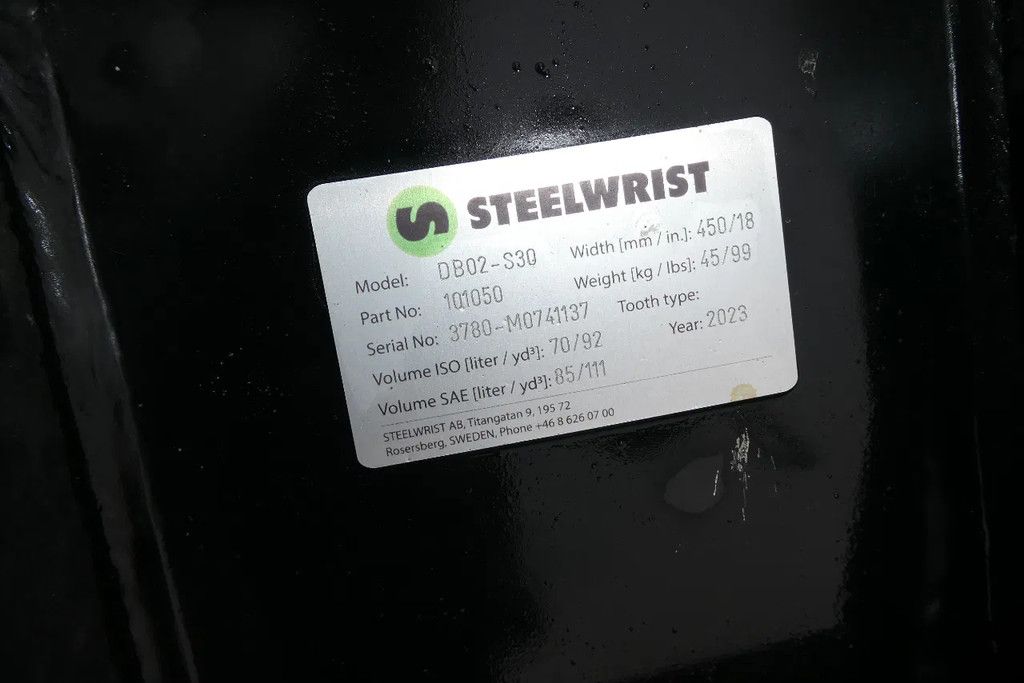 Steelwrist X02 X02 draaikantelstuk