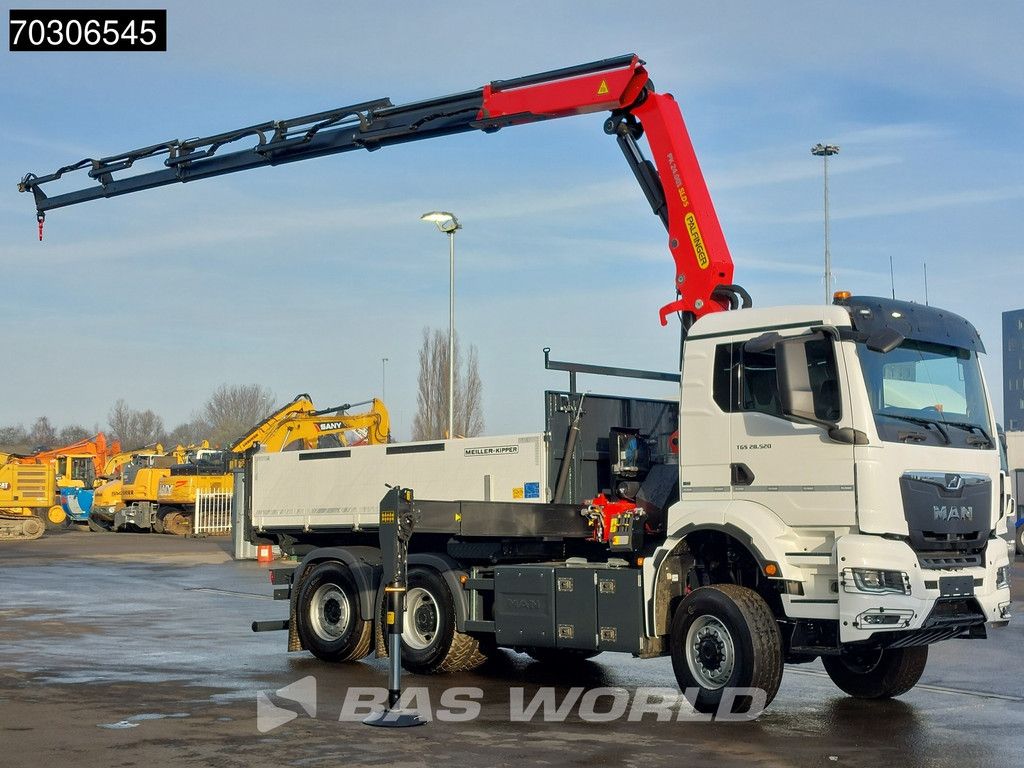 MAN TGS 28.520 6X4 NEW Palfinger PK24001 SLD 5 Kran 2-way tipper Retarder Lift+Steering Axle
