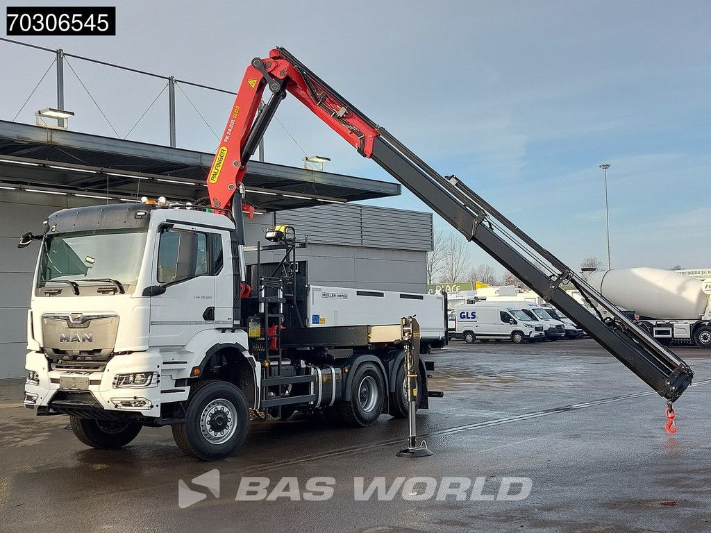 MAN TGS 28.520 6X4 NEW Palfinger PK24001 SLD 5 Kran 2-way tipper Retarder Lift+Steering Axle