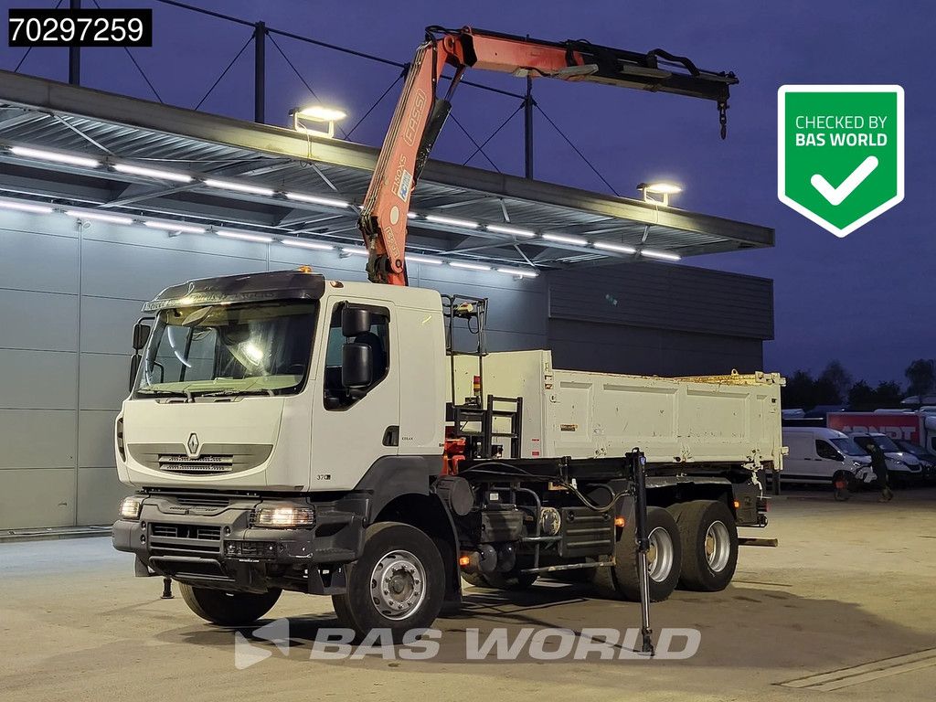 Renault Kerax Kerax 370 6X4 Fassi F150AXS.22 Crane 10m3 2-side tipper Big-Axle Steelsuspension Manual