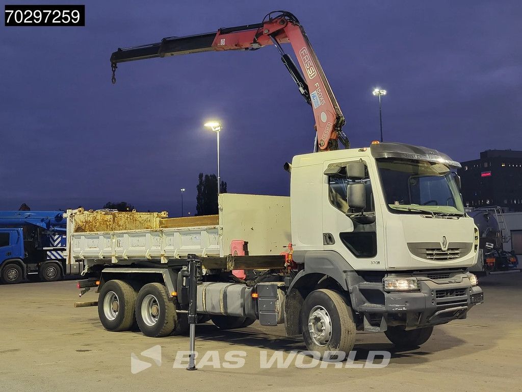 Renault Kerax Kerax 370 6X4 Fassi F150AXS.22 Crane 10m3 2-side tipper Big-Axle Steelsuspension Manual