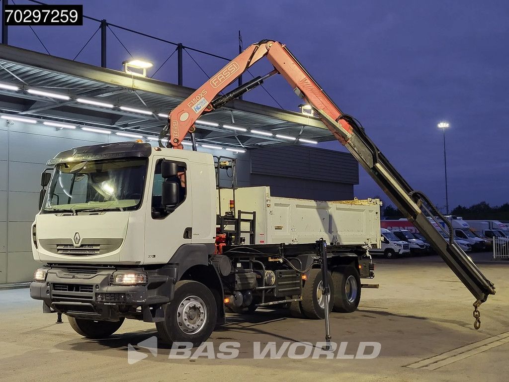 Renault Kerax Kerax 370 6X4 Fassi F150AXS.22 Crane 10m3 2-side tipper Big-Axle Steelsuspension Manual