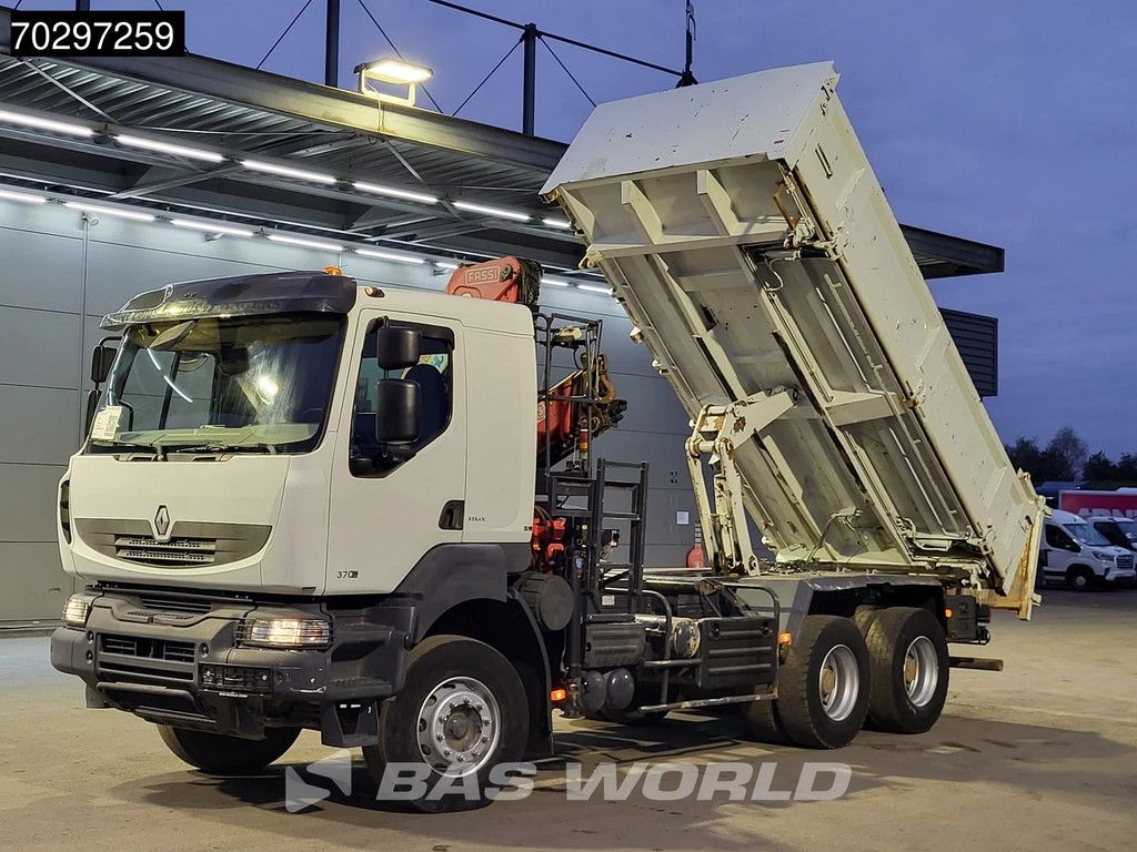 Renault Kerax Kerax 370 6X4 Fassi F150AXS.22 Crane 10m3 2-side tipper Big-Axle Steelsuspension Manual