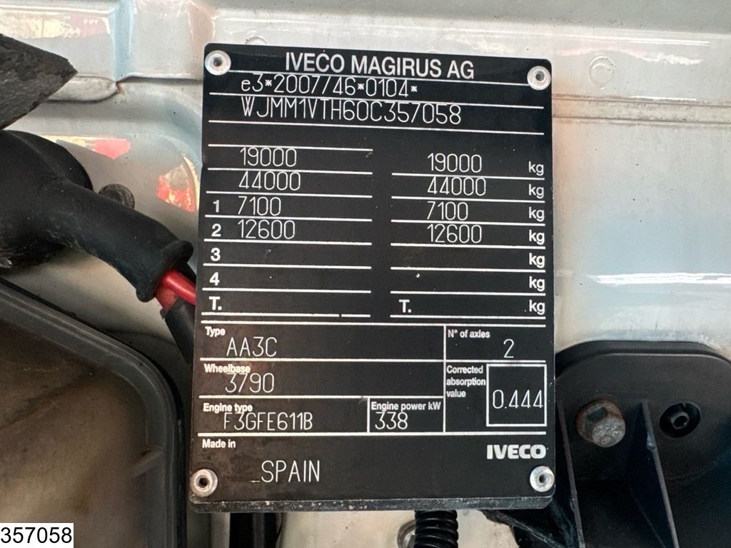 Iveco Stralis 460 EURO 6, Lohr, Retarder, PTO, Standairco