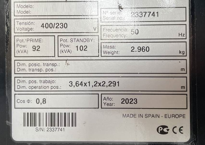 Deutz TCD4.1L4 - 105 kVA Stage V Generator - DPX-19011