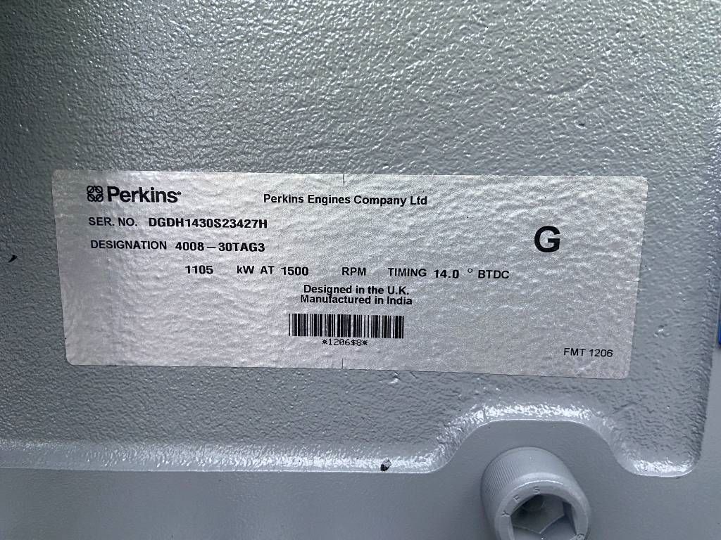 Perkins 4008TAG3 - 1250 kVA Open Genset - DPX-19821-O