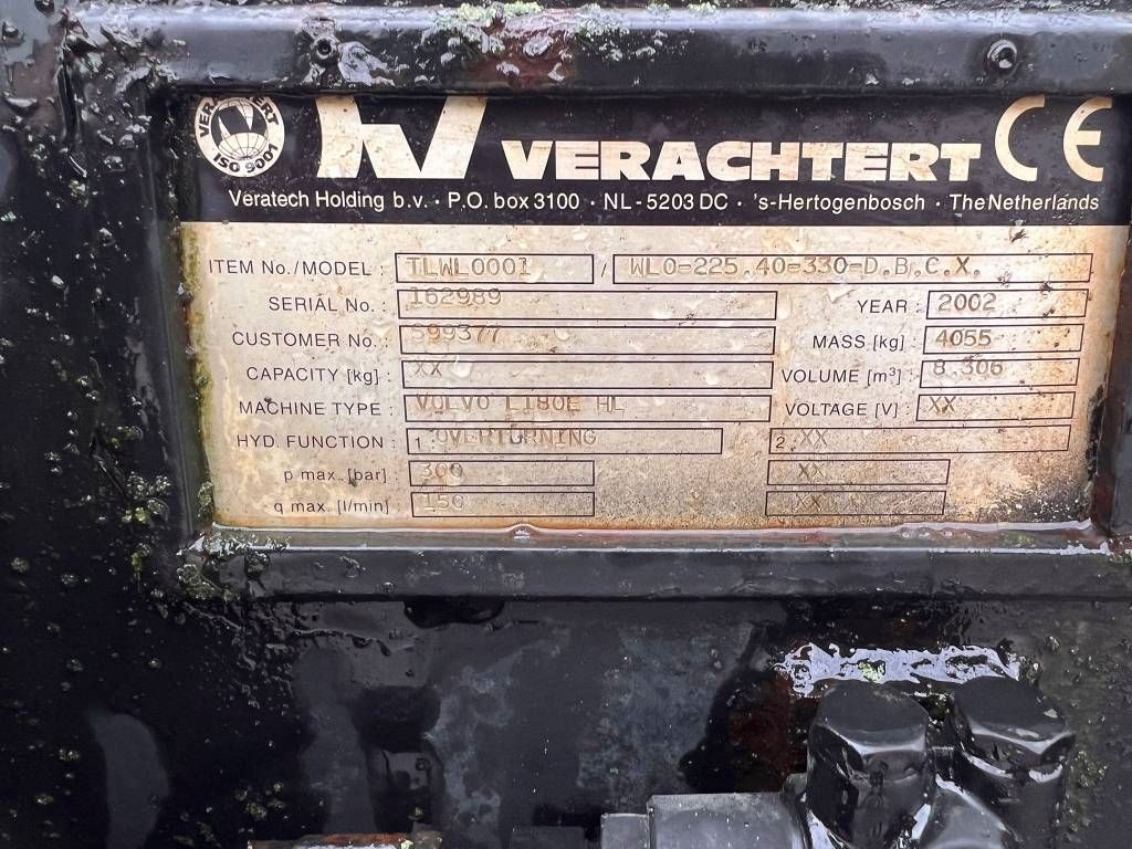 Verachtert Hoogkipbak - High Dump Bucket WLO-225-40-330-DSB