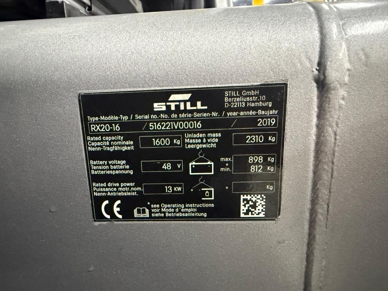 Heftruck still RX20-16 bj 2019 hh 5200 mm 7100uur als nieuw