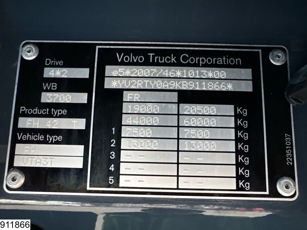 Volvo FH 460 EURO 6, Retarder, Hydraulic